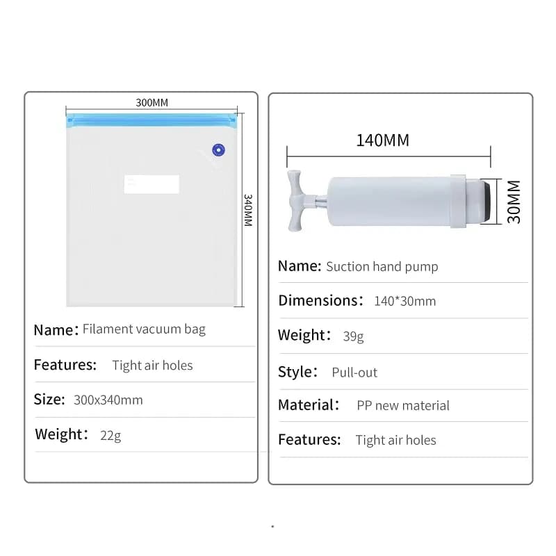 1 Vacuum Bag + 1 Suction Pump Set - Gallery Image 2