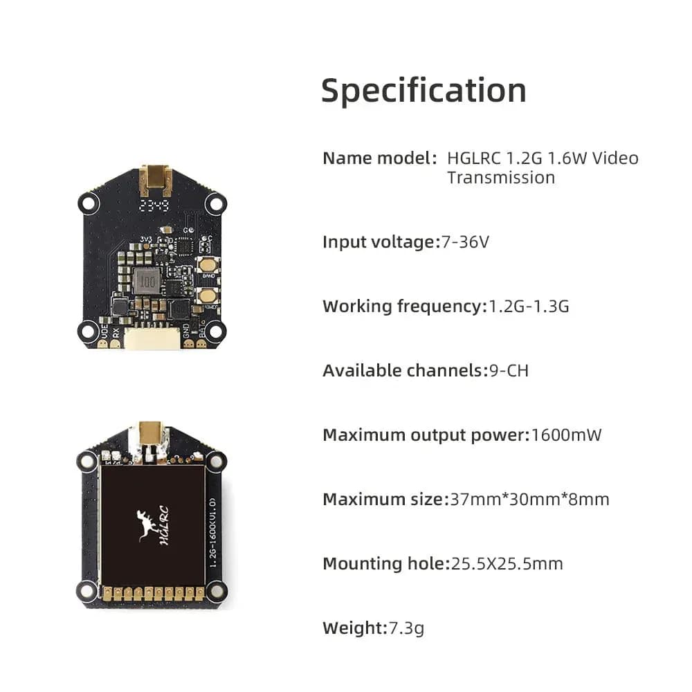 HGLRC 1.2G 1.6W VTX Module - Gallery Image 3
