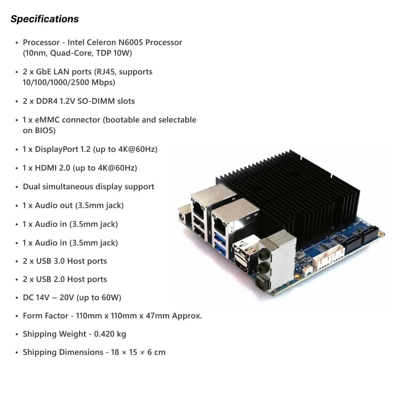 ODROID-H3+ Single Board Computer - Gallery Image 5