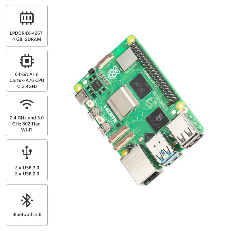 Raspberry Pi 5 Model 4GB - Gallery Image 8