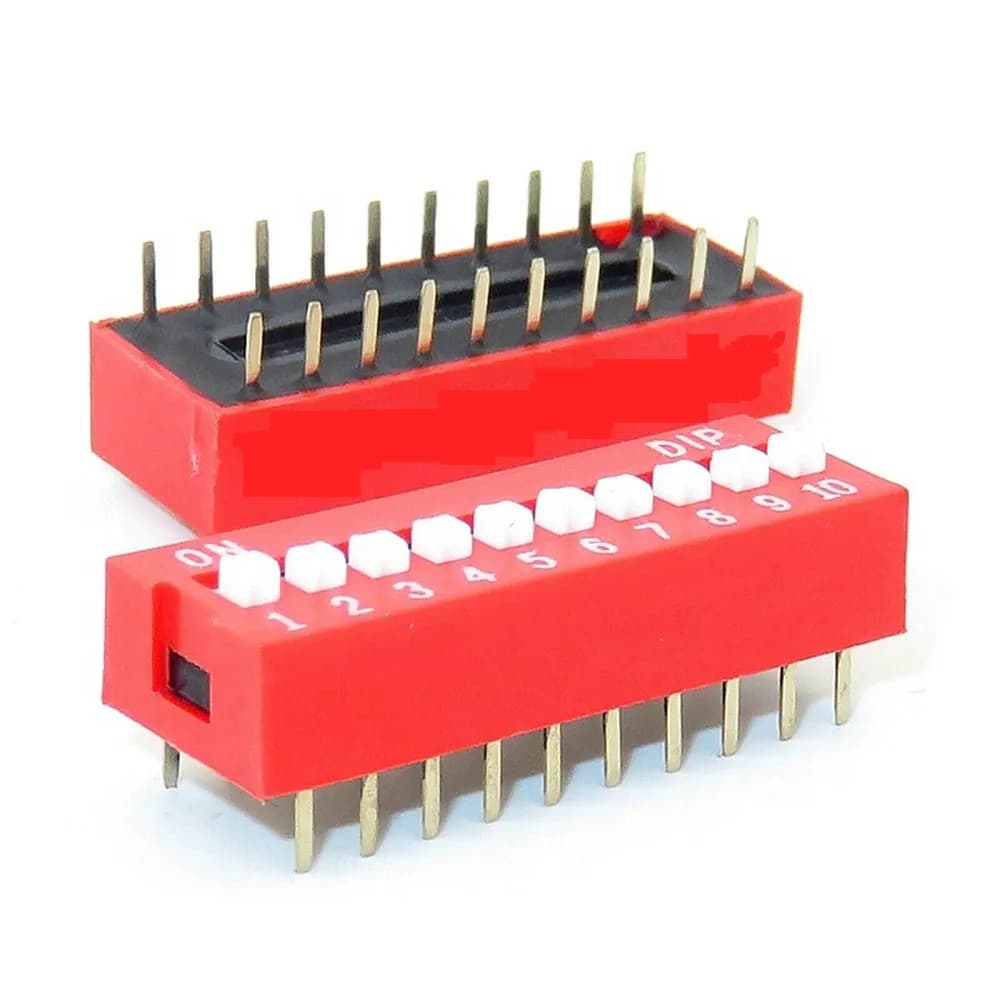 10 Pin Flat Dial switch 2.54mm - Gallery Image 1
