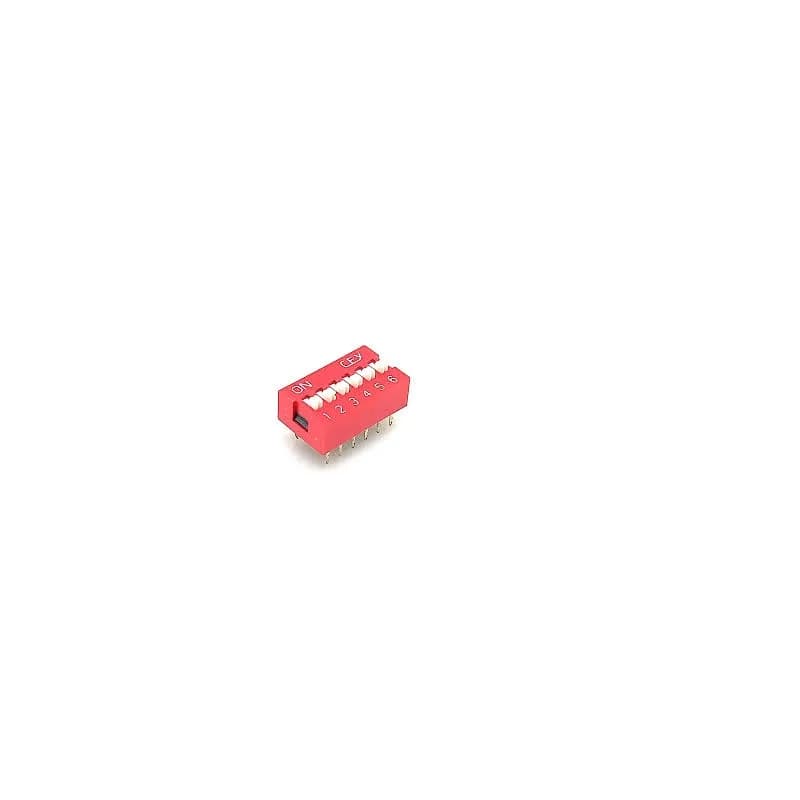 6 Pin Flat Dial Switch 2.54mm - Gallery Image 1