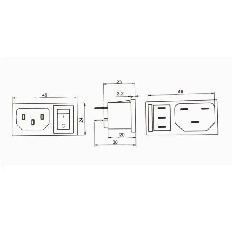 AC POWER SOCKET-AC-14 - Gallery Image 1