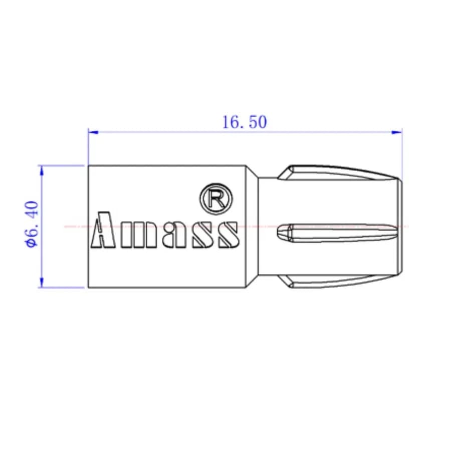 Amass SH3.5 Male Connector – SH3.5-M.G.B - Gallery Image 1