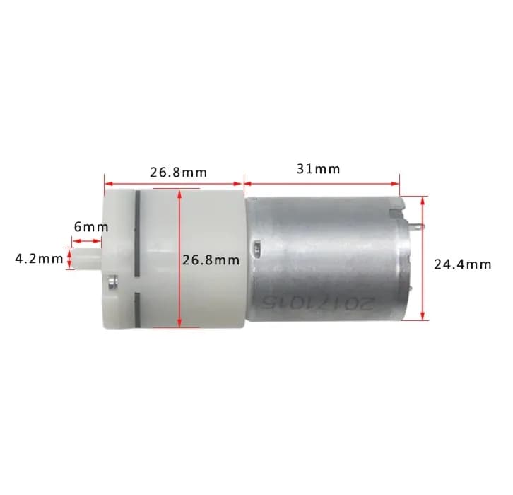 DC 6V 380mA 500mmHg Micro Air Pump - Gallery Image 6