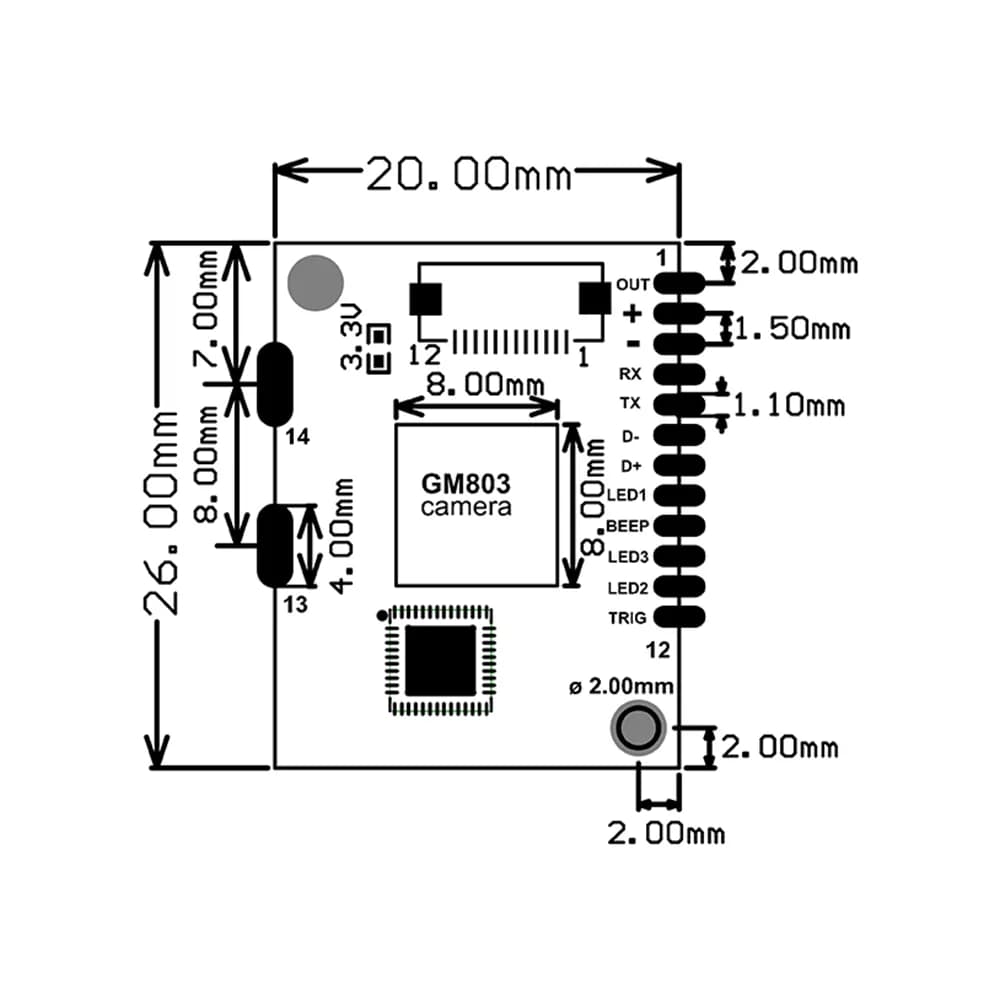 GROW-GM803-L Barcode scanner - Gallery Image 3