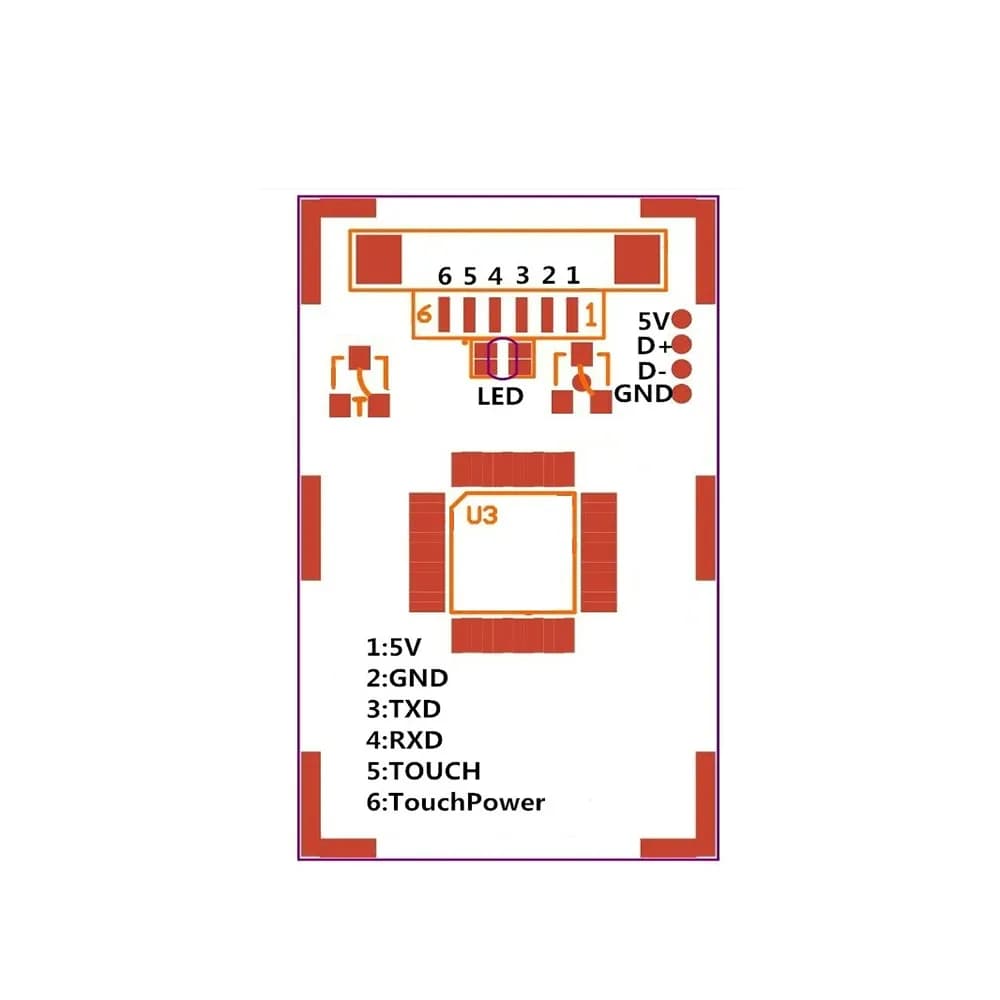 GROW-R301T Fingerprint Module - Gallery Image 2