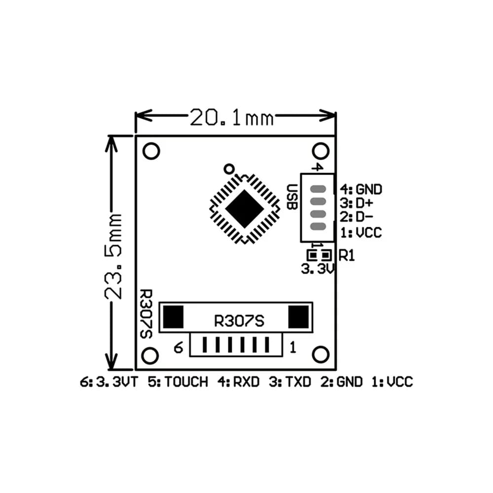 GROW-R307S Fingerprint Module - Gallery Image 4