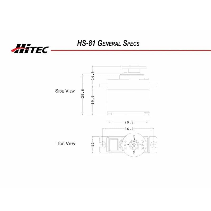 Hitec HS-81 Standard Micro Servo - Gallery Image 2