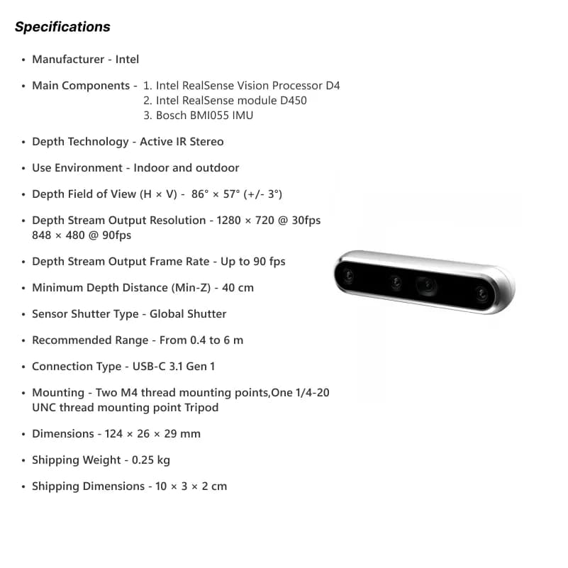 Intel RealSense Depth Camera D455 - Gallery Image 7