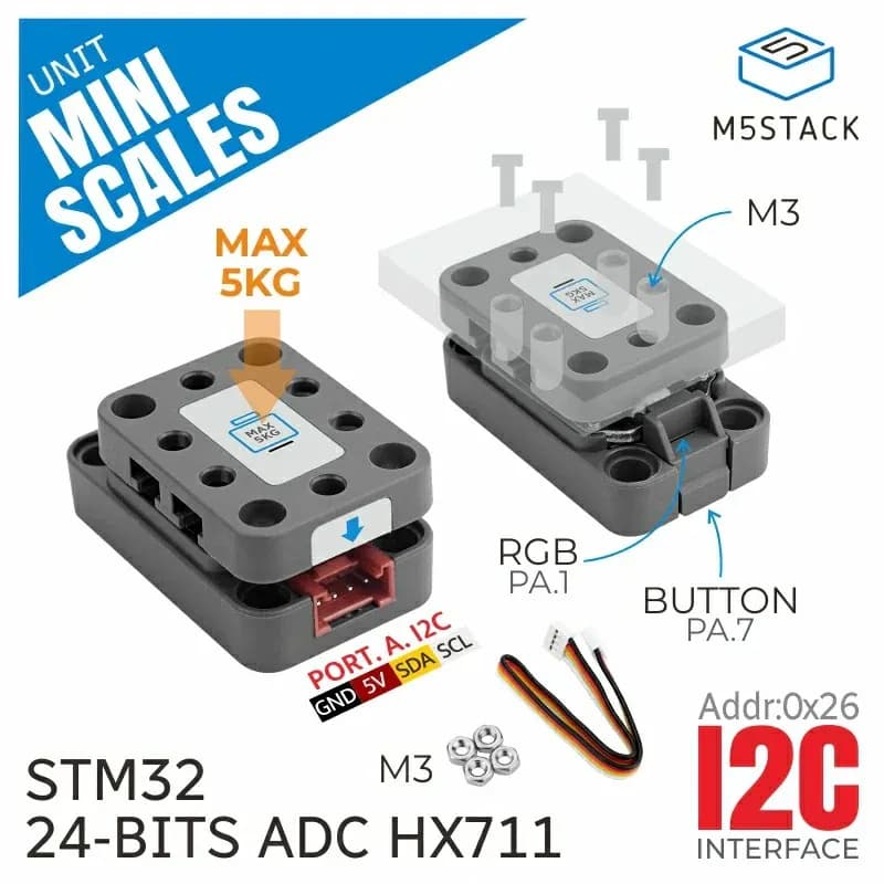 M5Stack Mini Scales Unit (HX711) - Gallery Image 3
