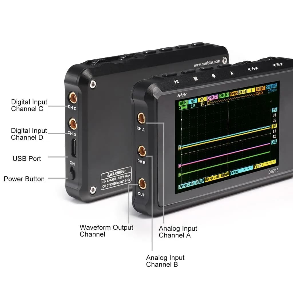 Mini Oscilloscope DS213 - Gallery Image 2