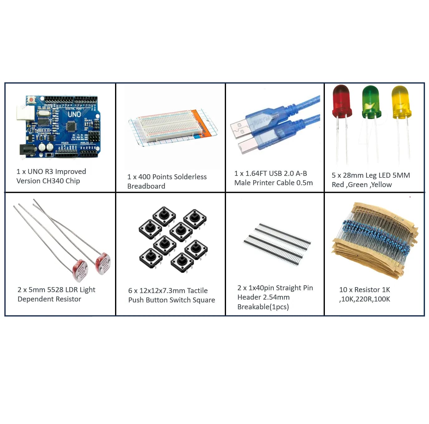ORANGE Basic Kit for Arduino UNO - Gallery Image 1