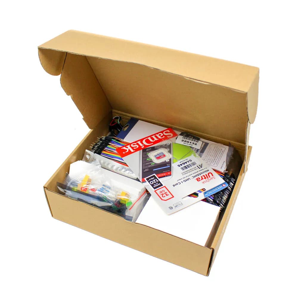Orange Raspberry pi 4 Basic Kit - Gallery Image 1