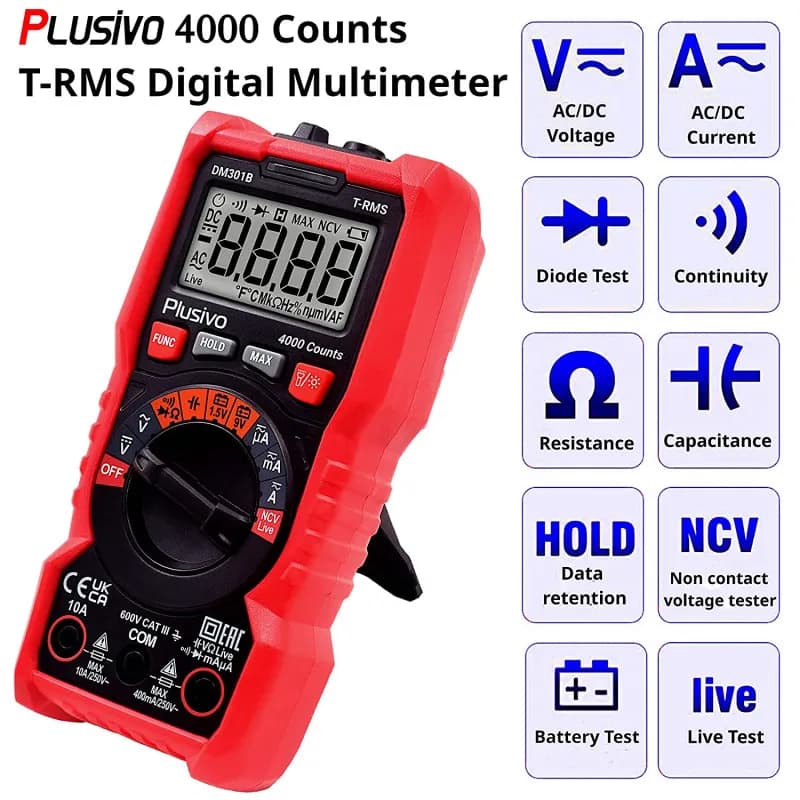 Plusivo Digital Multimeter DM301B - Gallery Image 3