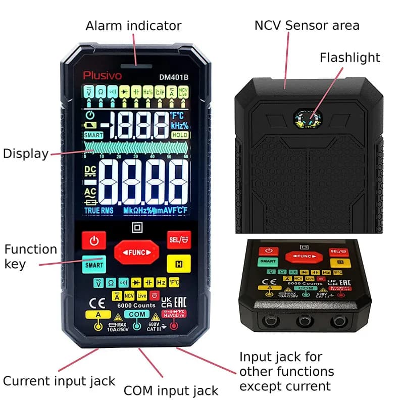 Plusivo Digital Multimeter DM401B - Gallery Image 2