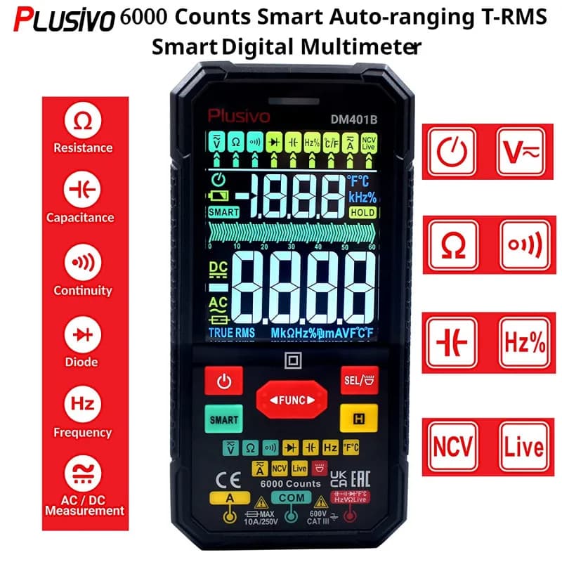 Plusivo Digital Multimeter DM401B - Gallery Image 1