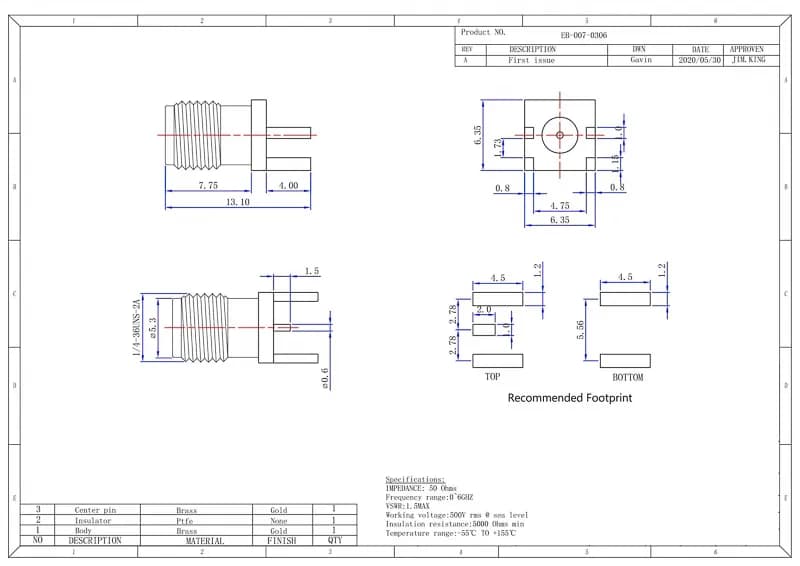 SMA Jack Straight PCB Mount(V1.0) - Gallery Image 3