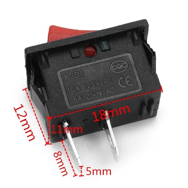 SPST Rocker Switch (Pack of 3) - Gallery Image 2