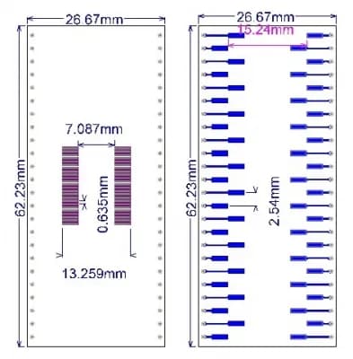 SSOP-48 to DIP-48 SMT Adapter - Gallery Image 1