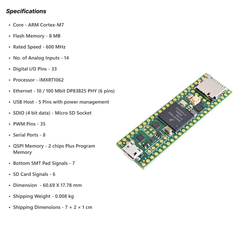 Teensy 4.1 Development Board - Gallery Image 3